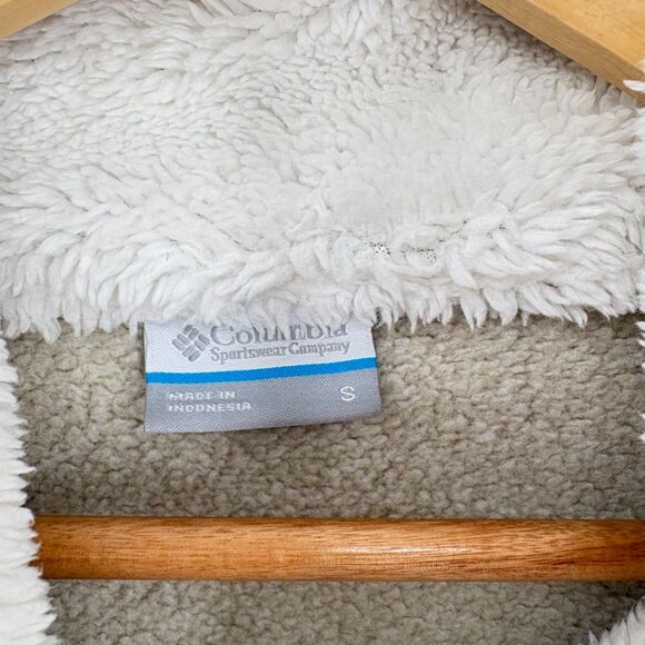 Columbia Cowl Neck Tan Pullover Sweatshirt, Sz Small, Outdoor Fleece Gorpcore - Picture 8 of 8